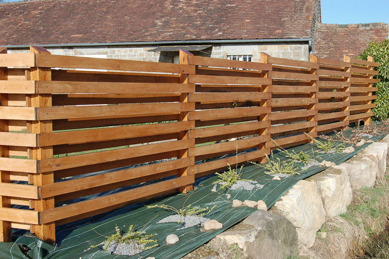Clôture en bois Normandie 2 lisses - Fabrication française